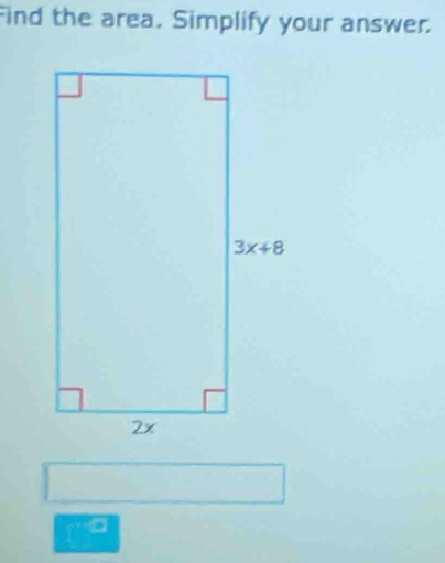 Find the area. Simplify your answer.
r=