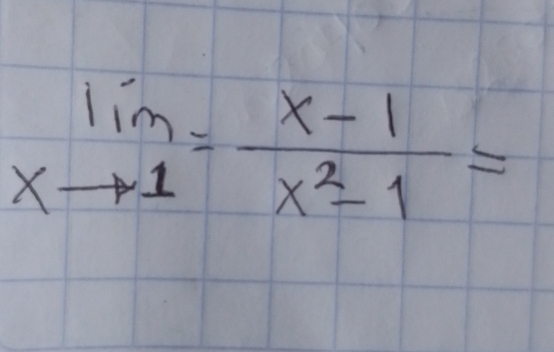 limlimits _xto 1= (x-1)/x^2-1 =