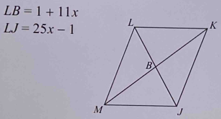 LB=1+11x
LJ=25x-1