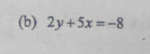 2y+5x=-8