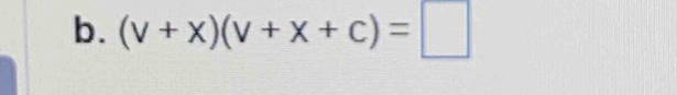 (v+x)(v+x+c)=□