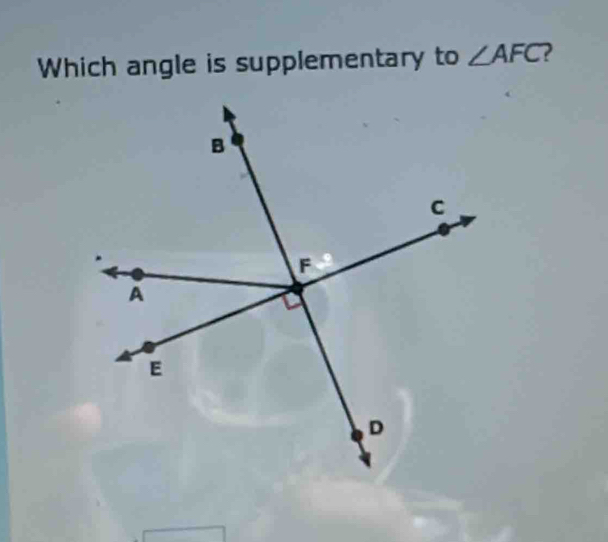 Which angle is supplementary to ∠ AFC 2