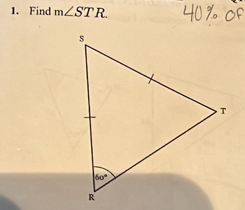 Find m∠ STR.