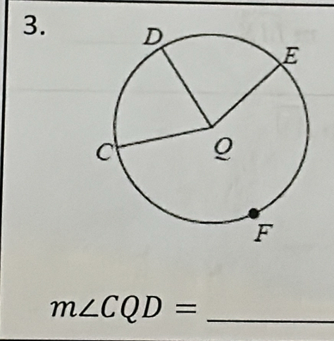 m∠ CQD= _