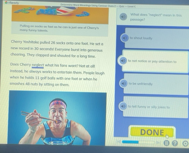 Solved: i-Ready Determine Word Meanings Using Context Clues 2 — Quiz ...