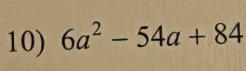 6a^2-54a+84