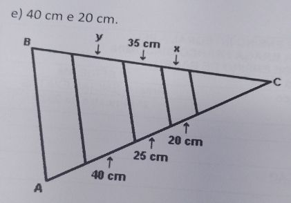 40 cm e 20 cm.