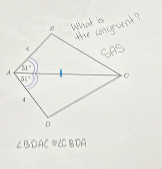 ∠ BDAC≌ ∠ CBDA