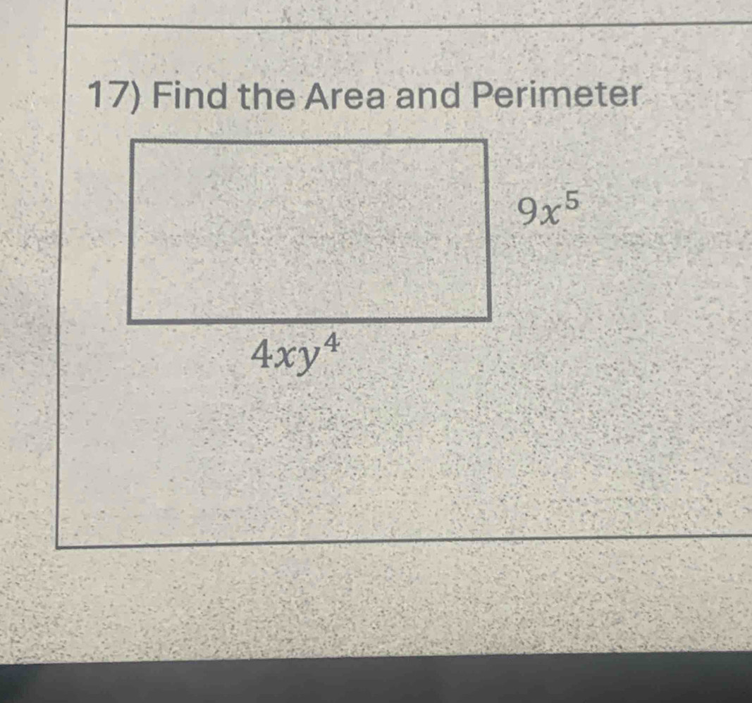 Find the Area and Perimeter