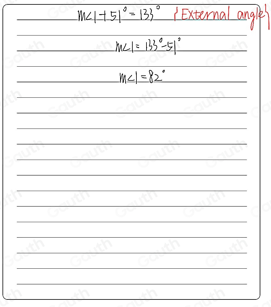Solved: What is m∠ 1 ? m∠ 1= ° [Math]