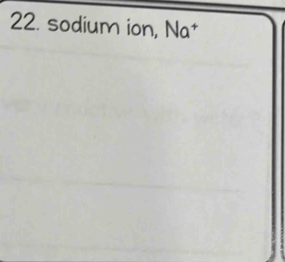 sodium ion, Na*