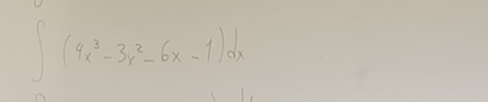 ∈t (4x^3-3x^2-6x-1)dx