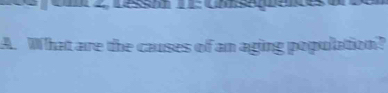 What are the causes of an aging population?