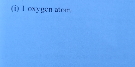 1 oxygen atom