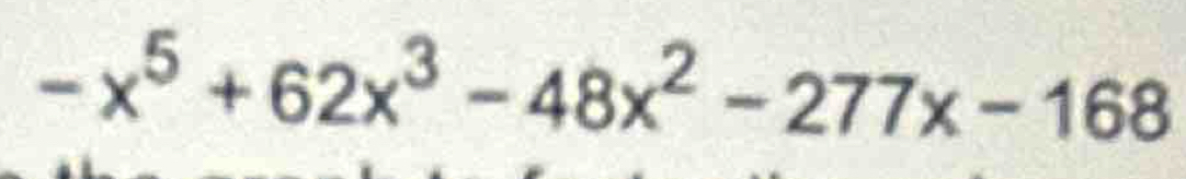 -x^5+62x^3-48x^2-277x-168