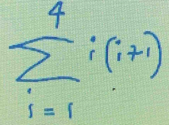 sumlimits _(i=1)^4i(i=1)