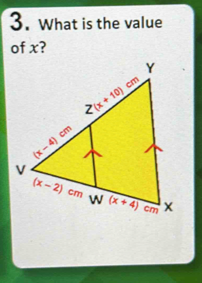 What is the value
of x?