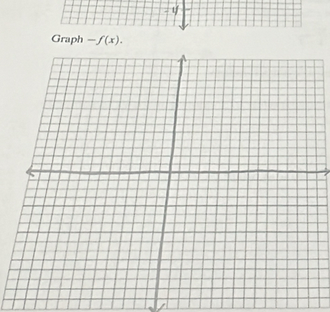 Graph -f(x).