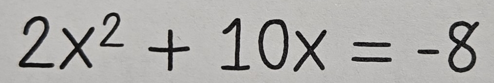 2x² + 10x = -8