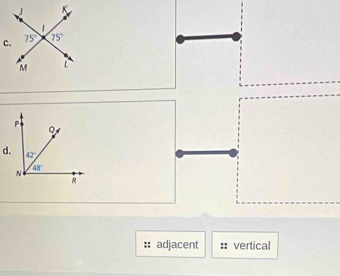 adjacent vertical