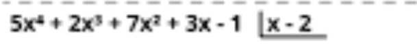 5x^4+2x^3+7x^2+3x-1|_ x-2