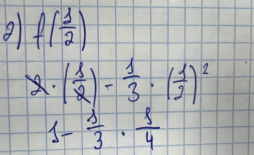 81 f( 1/2 ). ( 1/2 )- 1/3 · ( 1/2 )^2
1- lambda /3 ·  l/4 