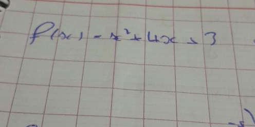 f(x)-x^2+4x+3