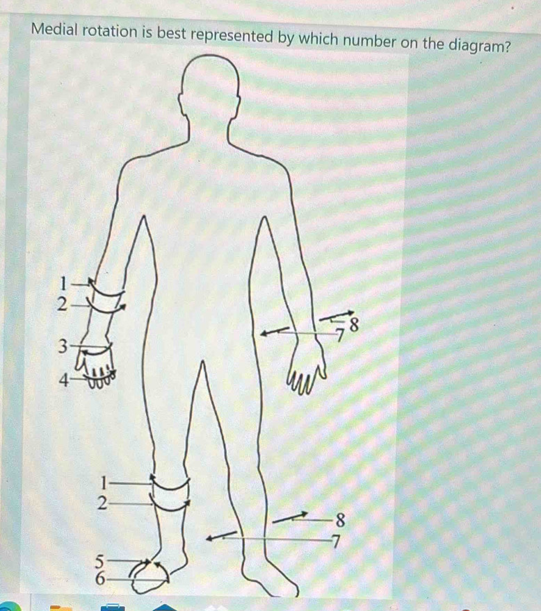 Solved: Medial rotation is best represenr on the diagram? [Math]