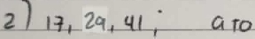 27 17, 29, 41, aro