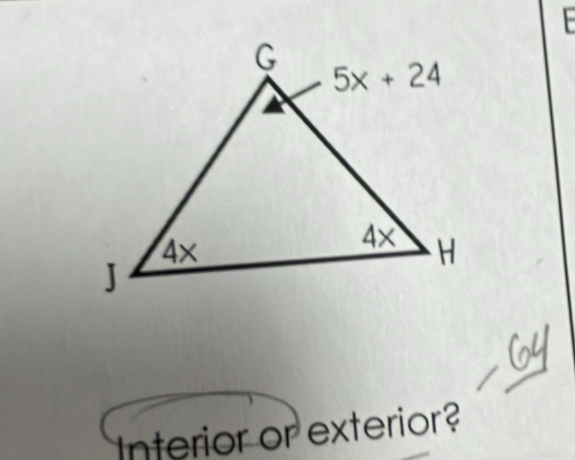 Interior or exterior?