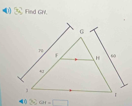 Find GH.
3_A, GH=□