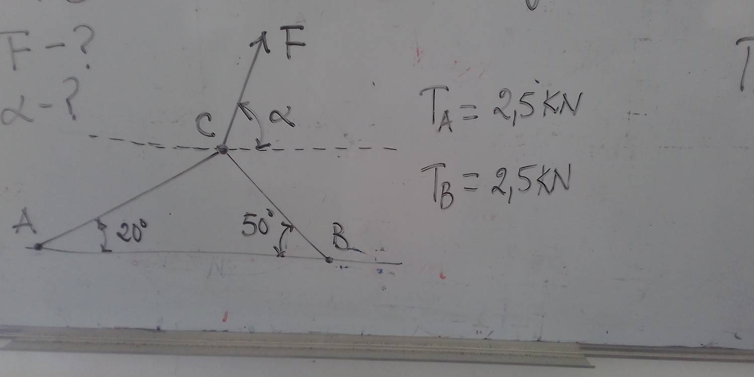 T_A=2.5kN
T_B=2.5kN