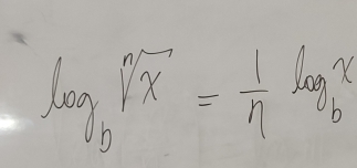 log _bsqrt[n](x)= 1/n log _bx