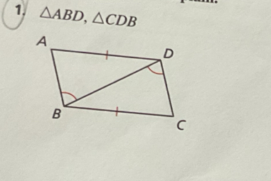 △ ABD, △ CDB