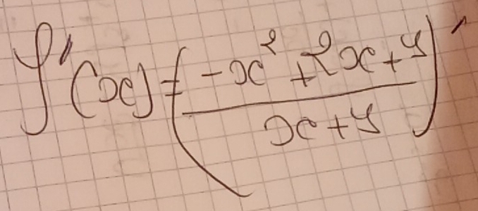 f'(x)=(frac -x^2+x^2x+4)'