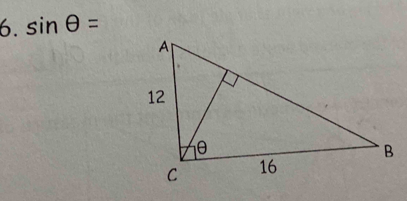 sin θ =