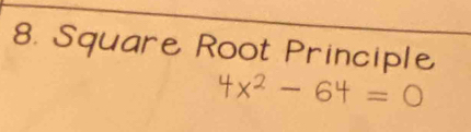 Square Root Principle