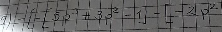 91 - -[5p^3+3p^2-1]-[-2p^2