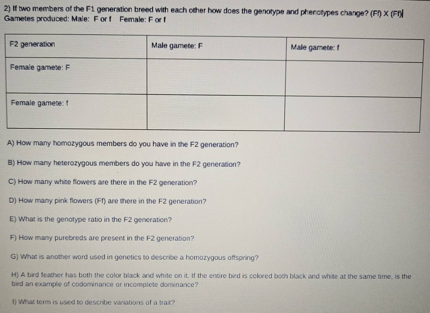 Solved: If two members of the F1 generation breed with each other how ...