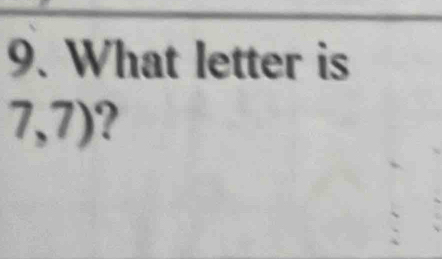 What letter is
7,7)