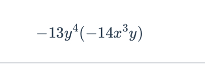 -13y^4(-14x^3y)