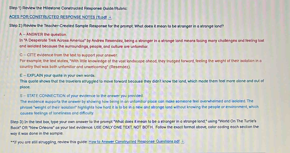 Solved: Step 1) Review the Milestone Constructed Response Guide/Rubric ...