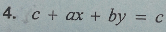 c+ax+by=c