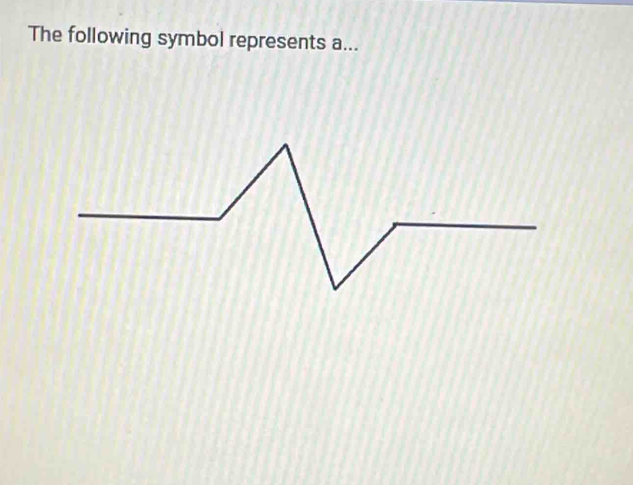 The following symbol represents a...