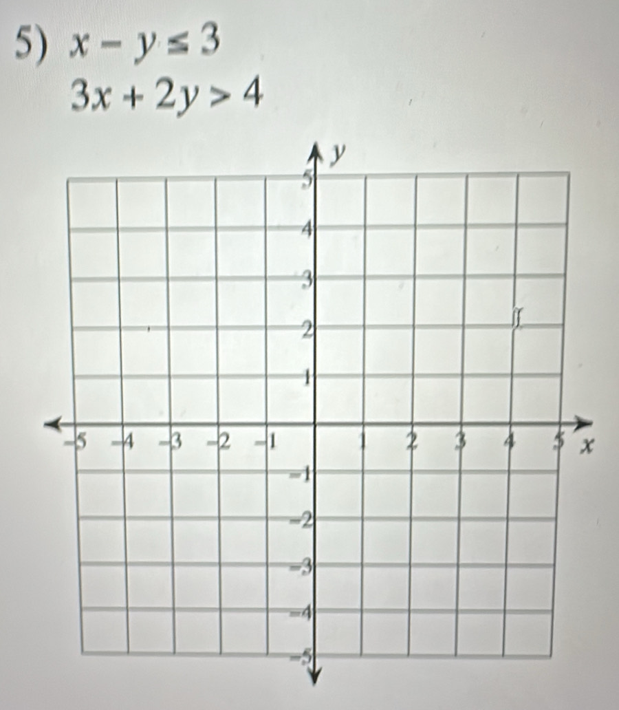 x-y≤ 3
3x+2y>4
x