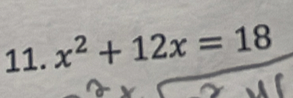 x^2+12x=18