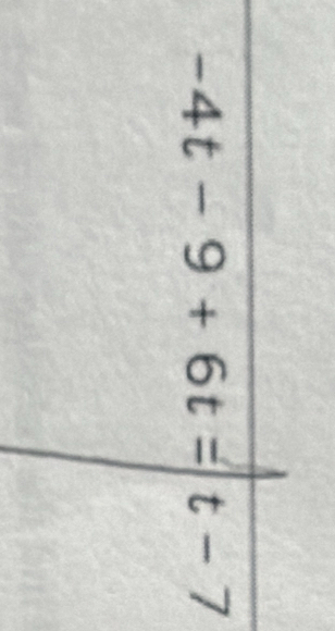 -4t-9+6t=|t-7