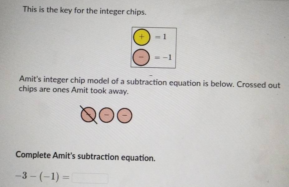Solved: This is the key for the integer chips. (+)=1 (-)=-1 Amit's ...