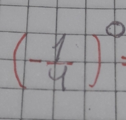 (- 1/4 )^0=