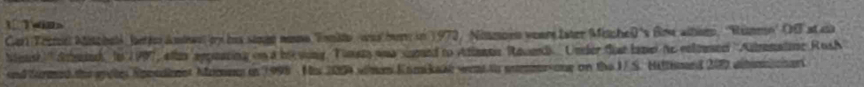 1
Carl Tecnd Mcbli Jeten k miwe by his singe none Tonkte, was her in 1970, Ninmoen voare later MicheD's foe alhien, ''Rünmo' ( at as 
, allis appeating on a bi song. Tinats wns sooed to Atiaans Raved Unler fat lamel te cnluncel ''Alamatie Rosh 
and fured the spate Rpoediost Mamms on 1998 Mis 2004 wimen Komkaak went to sommer-one on the U/ S. Haftimed 287 atn cnen